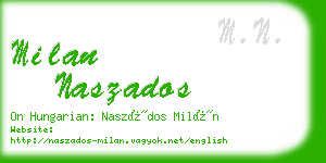 milan naszados business card